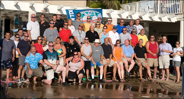 group photo of tech divers at Tek Week 2008 in Grand Caymans